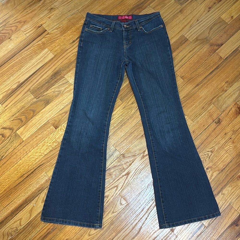 Juniors Flared Leg GLO Jeans Blue Wash